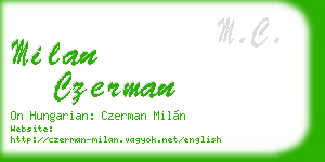milan czerman business card